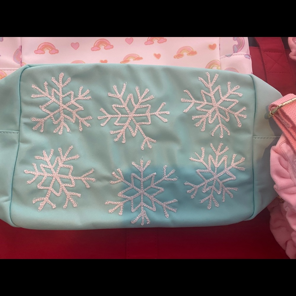 SOLD Stoney Clover Lane snowflake Large Pouch